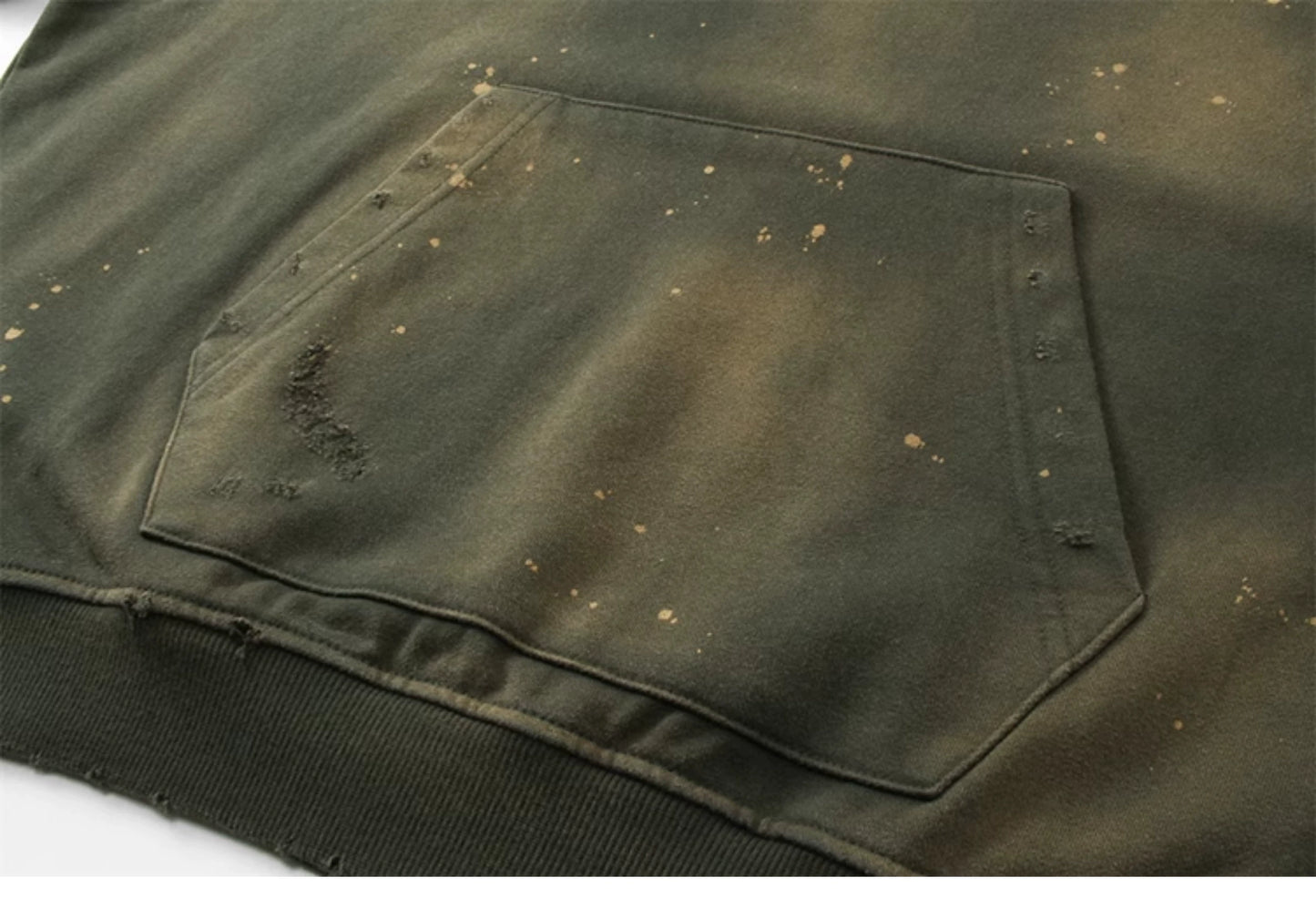 DISTRESSED SPLASH INK HOODIE