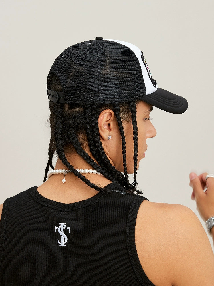 RHINESTONE PATCH MESH CAP