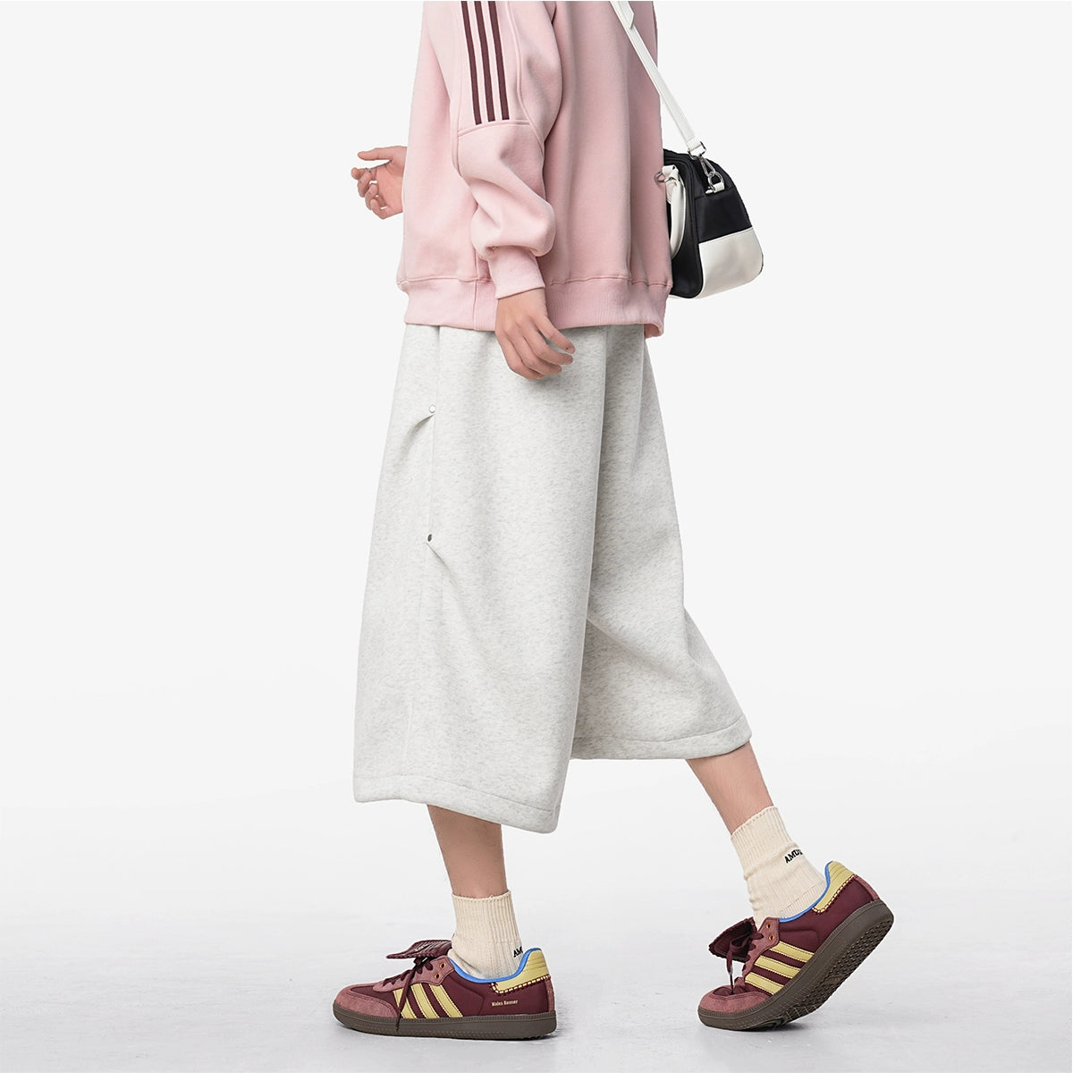 WIDE FIT SWEAT CULOTTE SHORTS