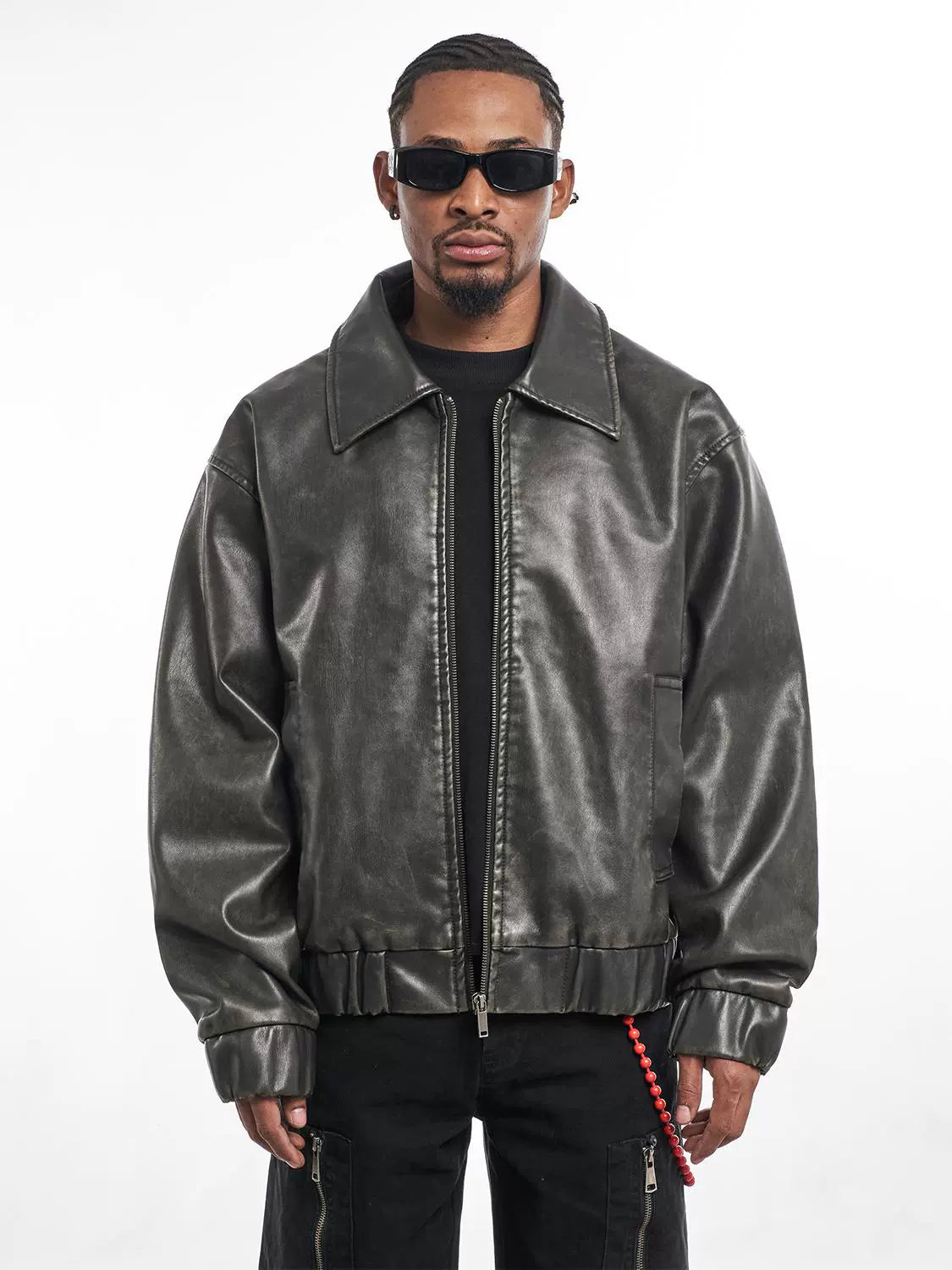 VINTAGE PU LEATHER JACKET