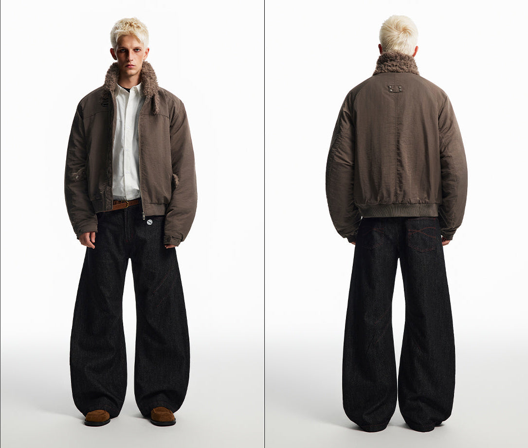 FUR PADDED BOMBER JACKET