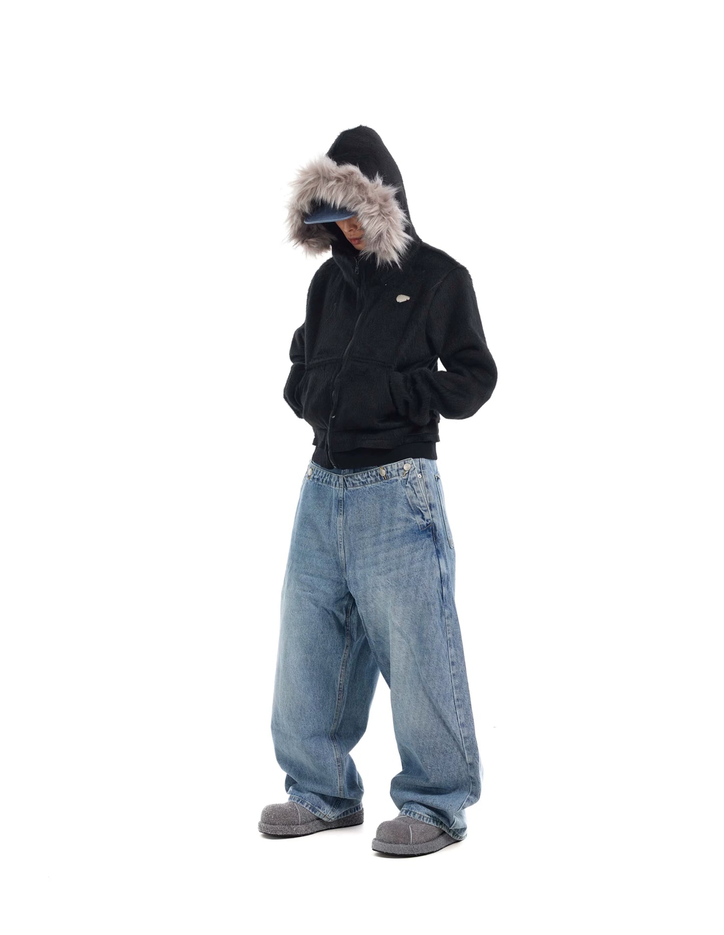 FROST FUR HOODED JACKET