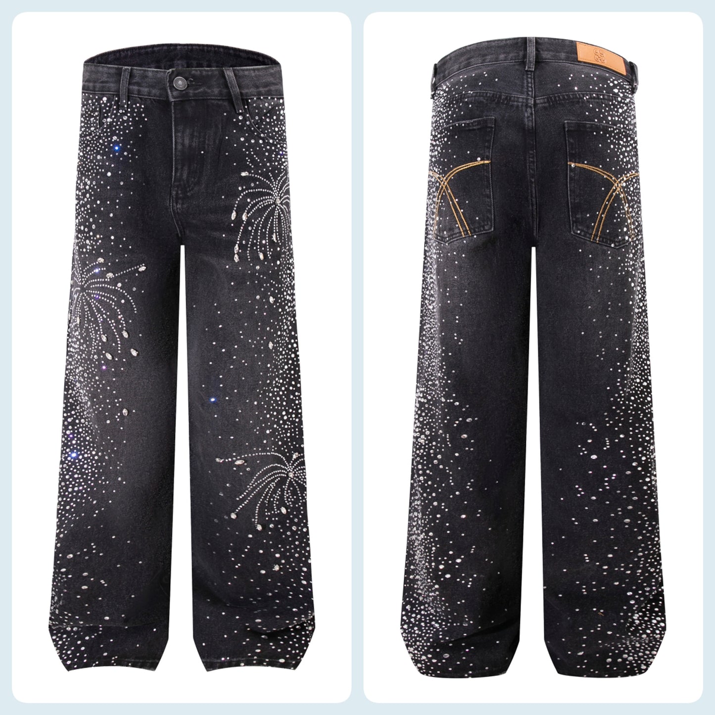 SPARKLERS RHINESTONE DENIM PANTS
