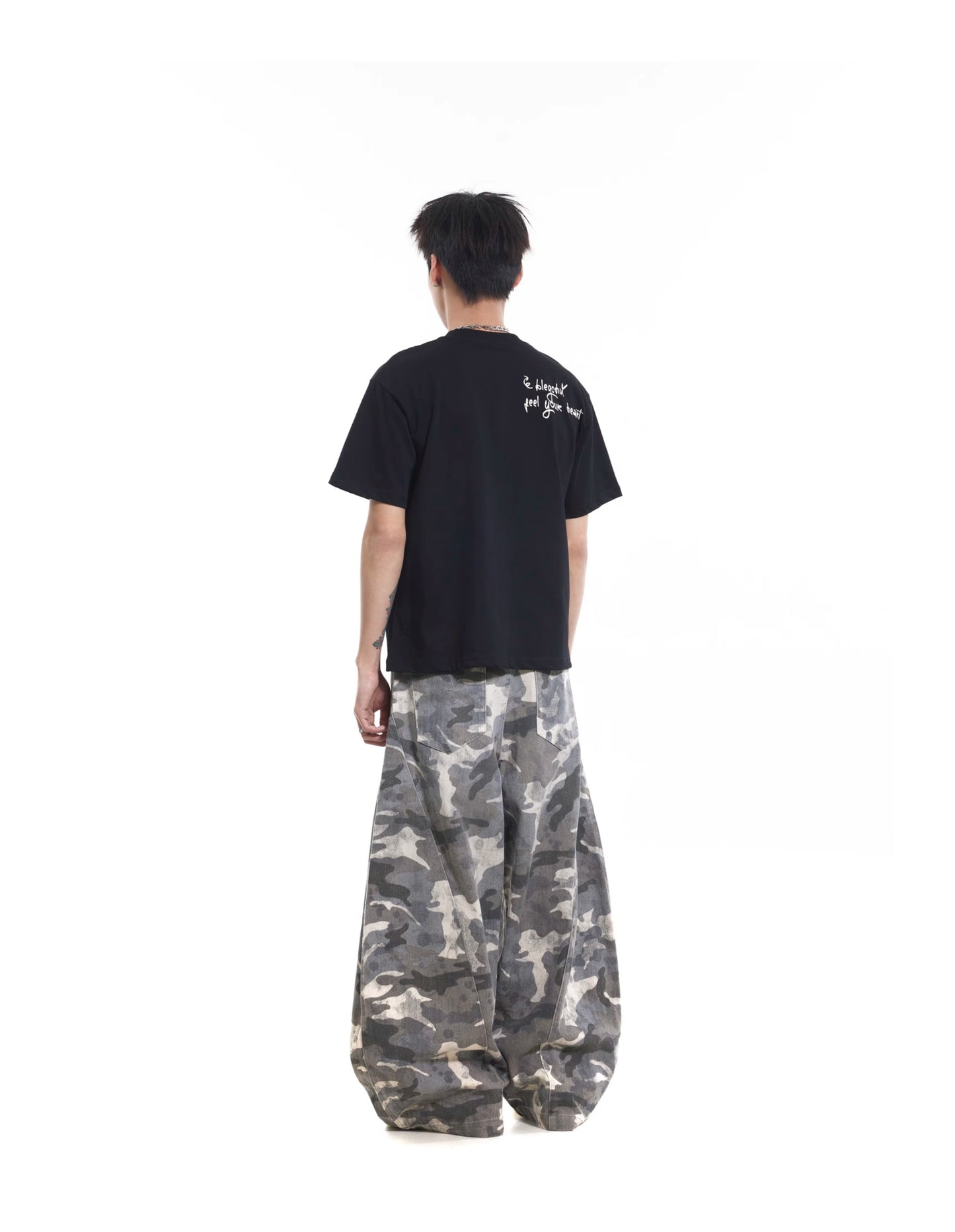 WASHED CAMO CARGO PANTS