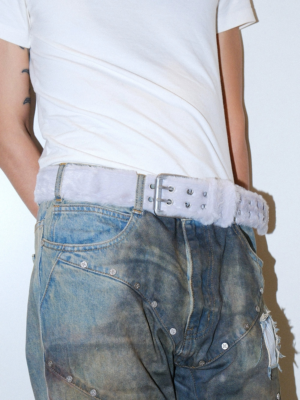 FUR GROMMET BELT
