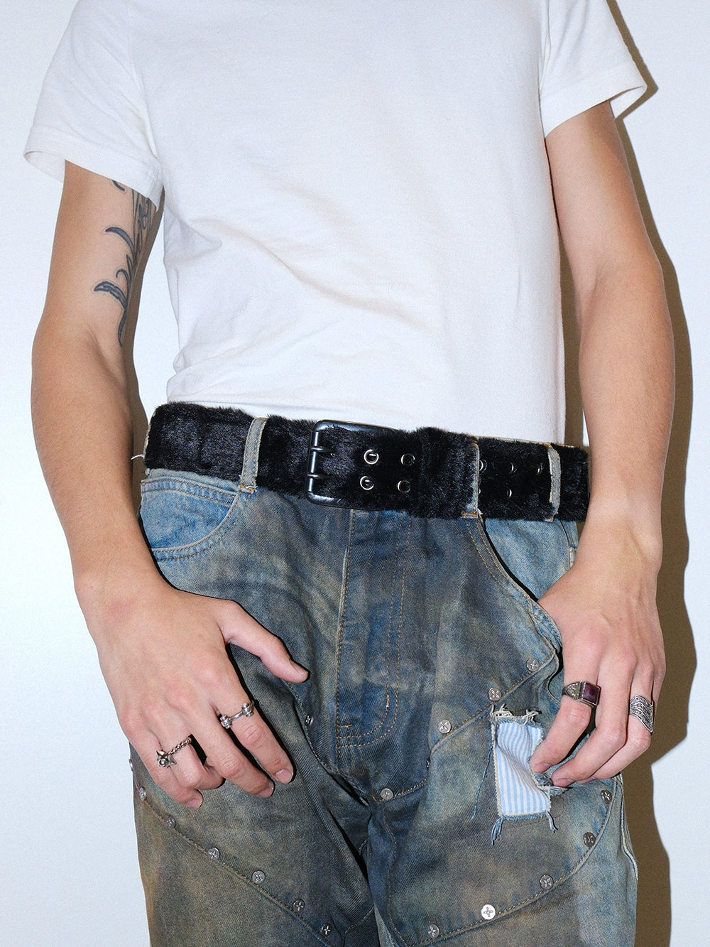 FUR GROMMET BELT