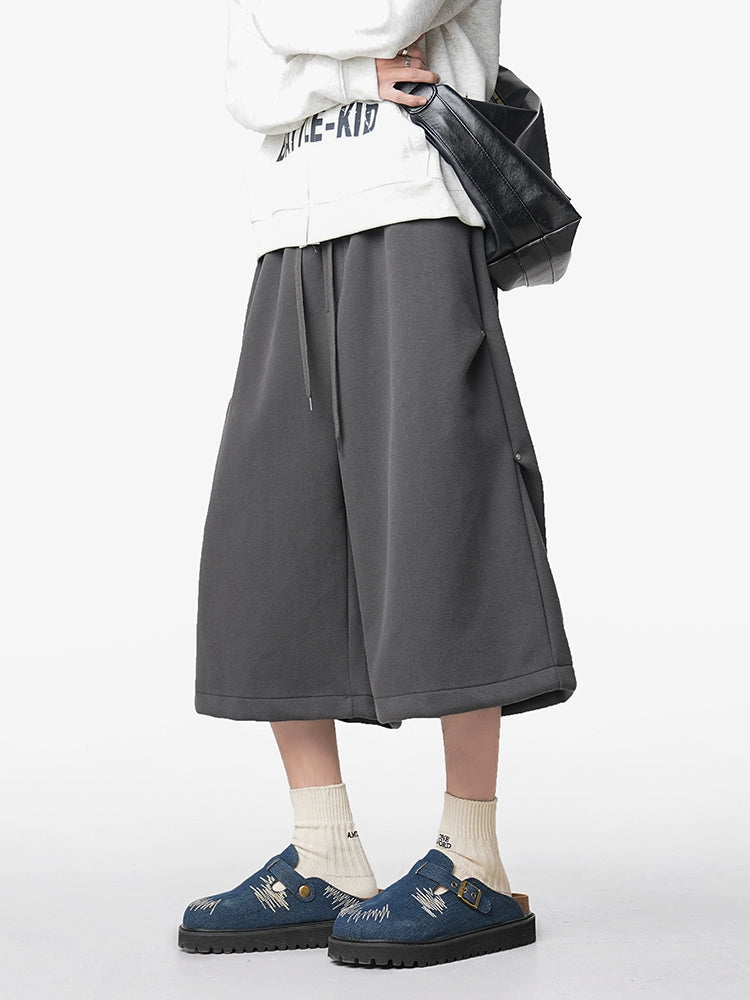 WIDE FIT SWEAT CULOTTE SHORTS