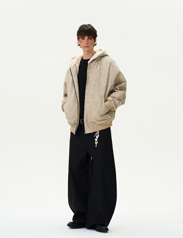 TIEDYE WASHED BOA ZIPPED HOODIE