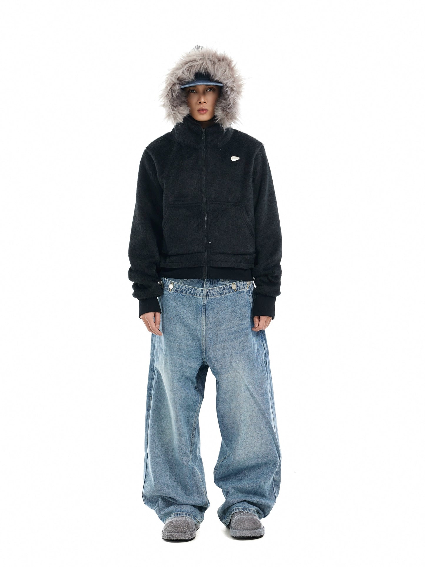 FROST FUR HOODED JACKET