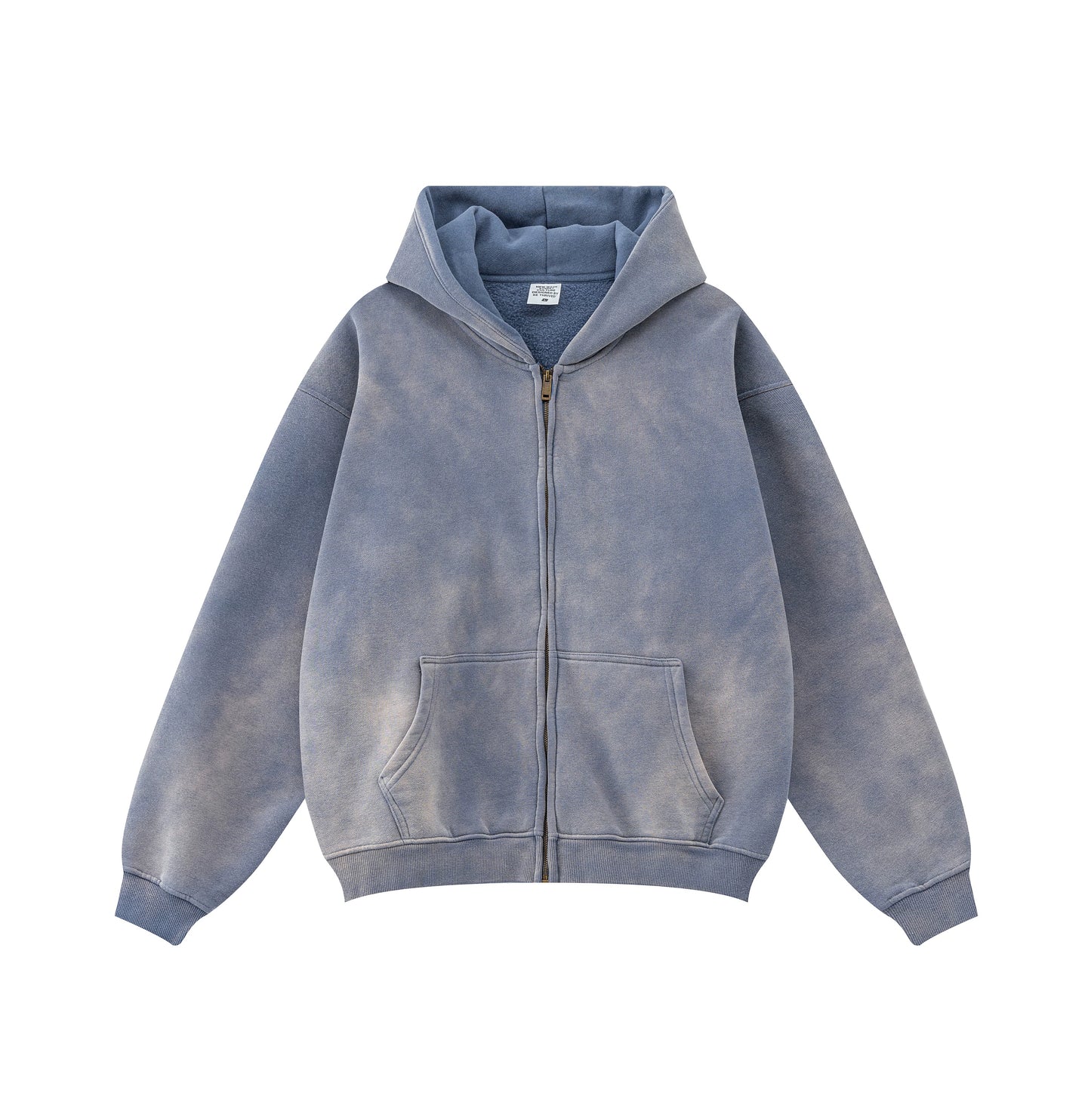 GRADIENT WASHED ZIPPED HOODIE