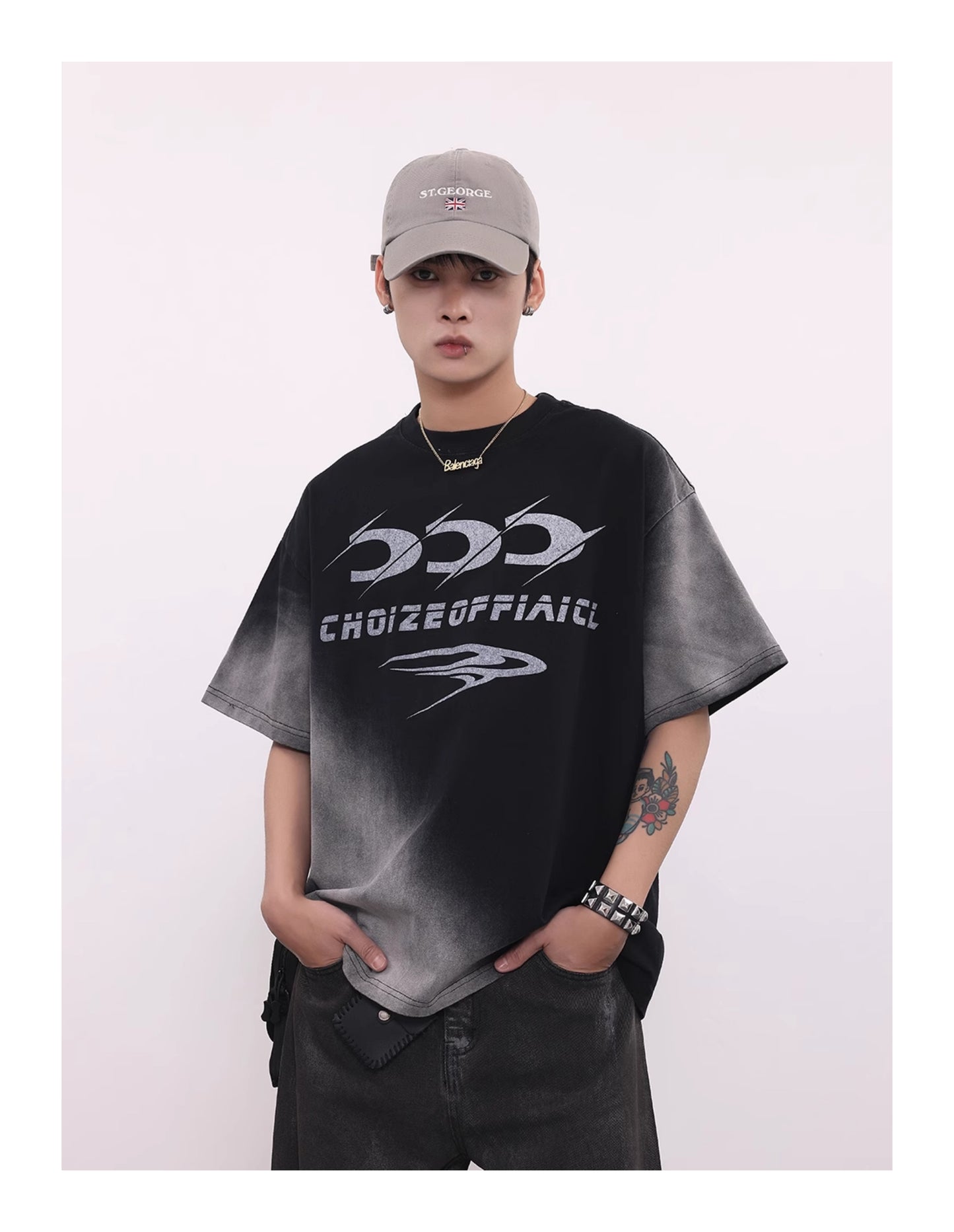 GRADIENT WASHED LOGO T-SHIRT