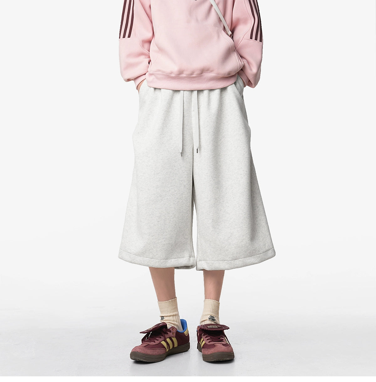 WIDE FIT SWEAT CULOTTE SHORTS