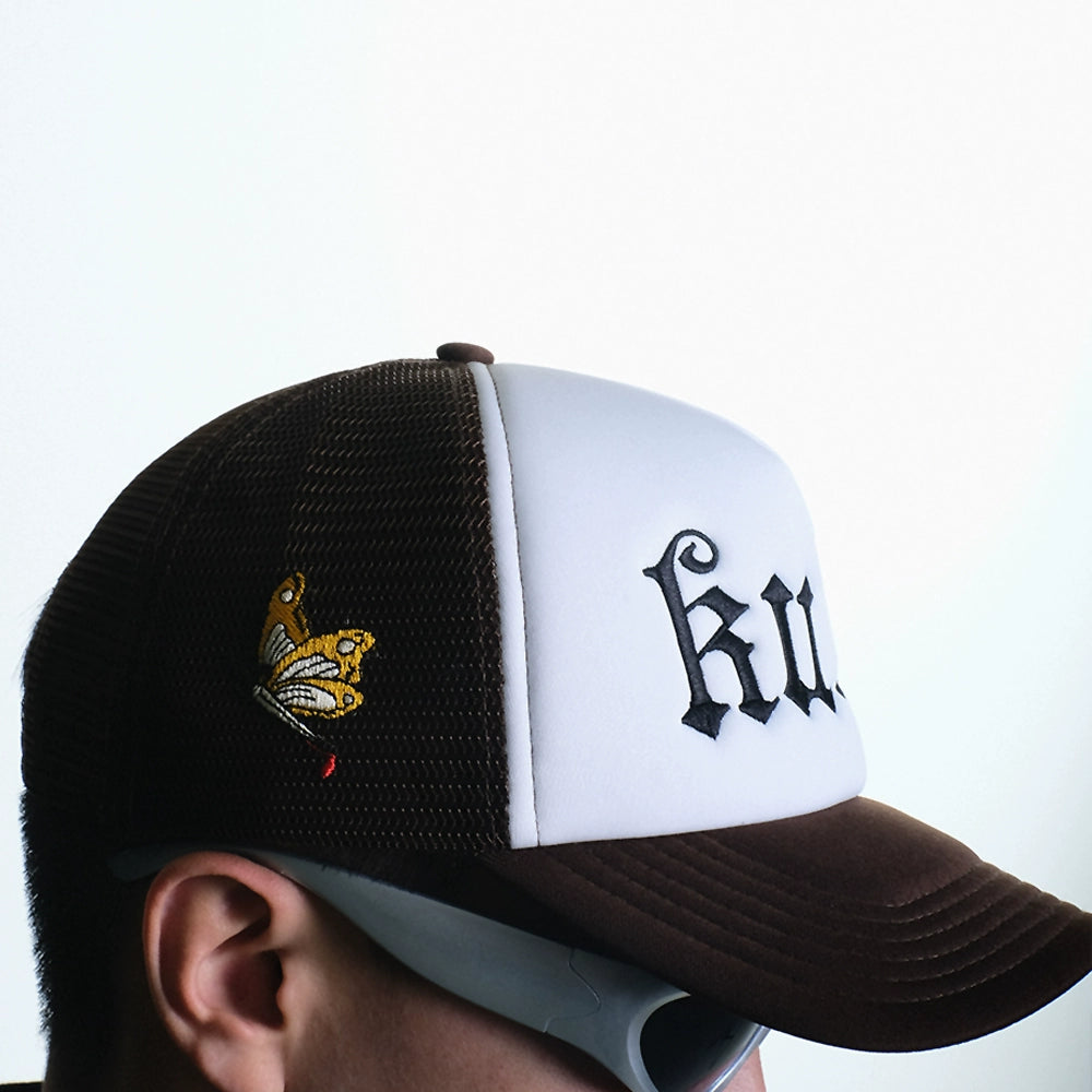 EMBROIDERY LOGO BUTTERFLY MESH CAP