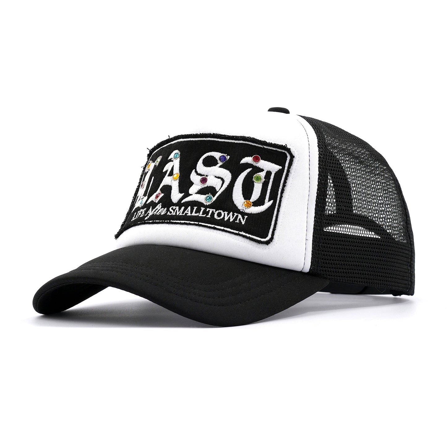 RHINESTONE PATCH MESH CAP