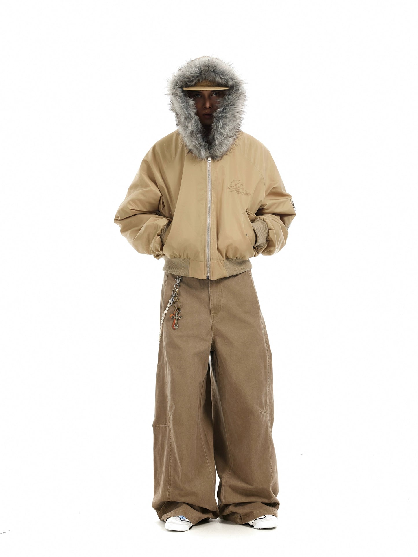 DECONSTRUCTED FUR BOMBER JACKET