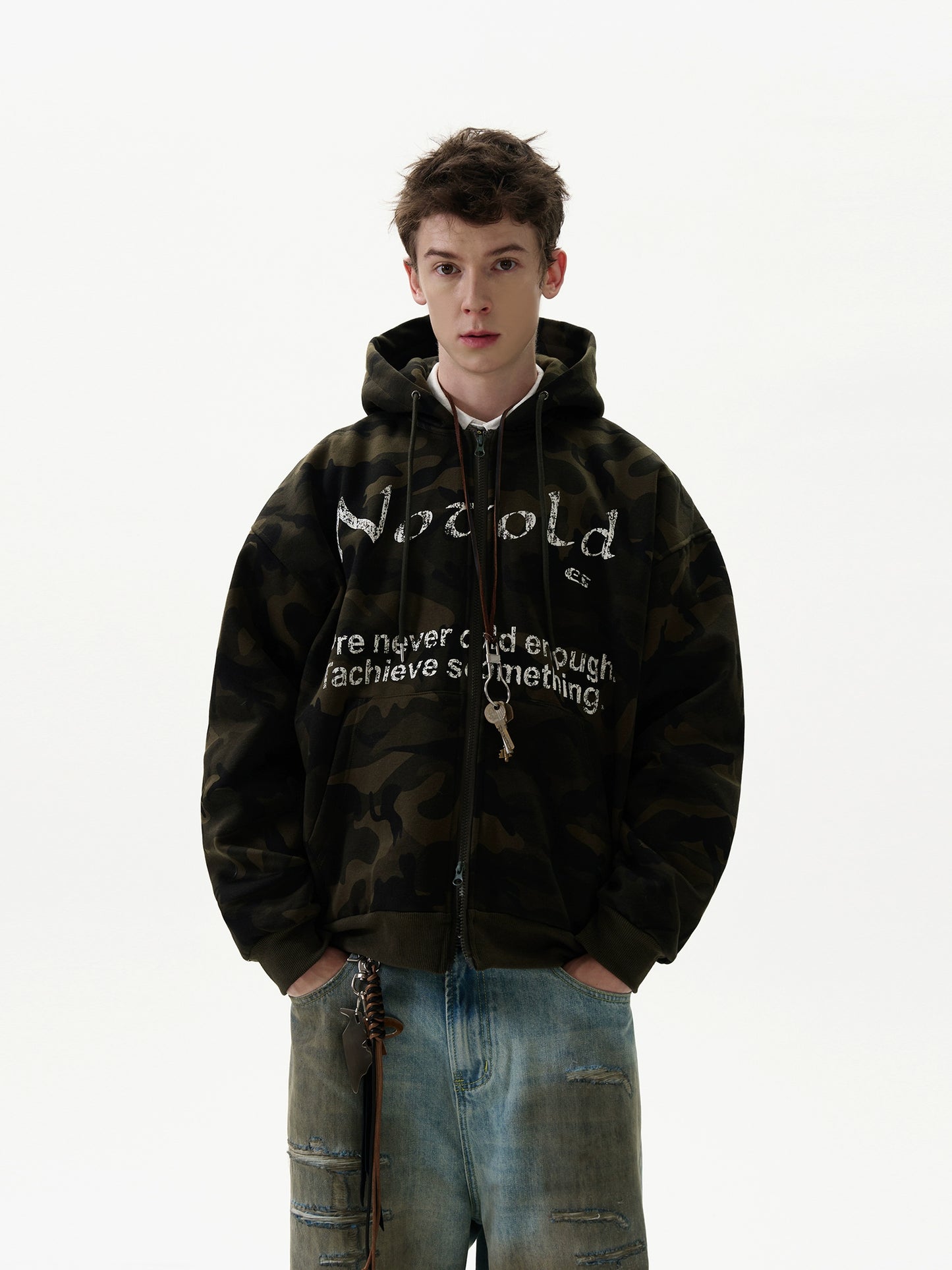 RETRO CAMOUFLAGE HOODED JACKET
