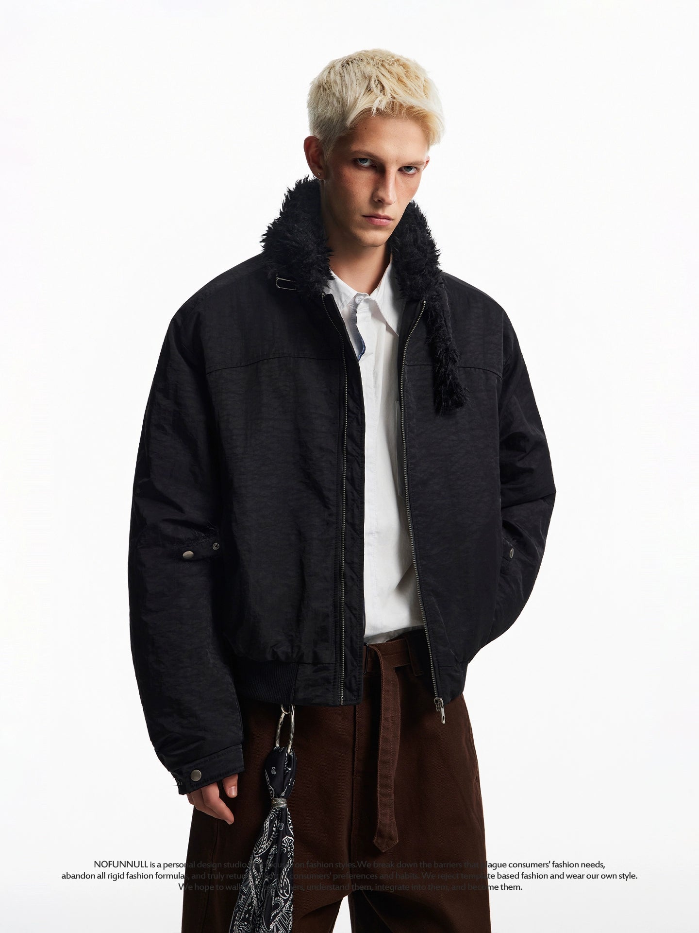 FUR PADDED BOMBER JACKET