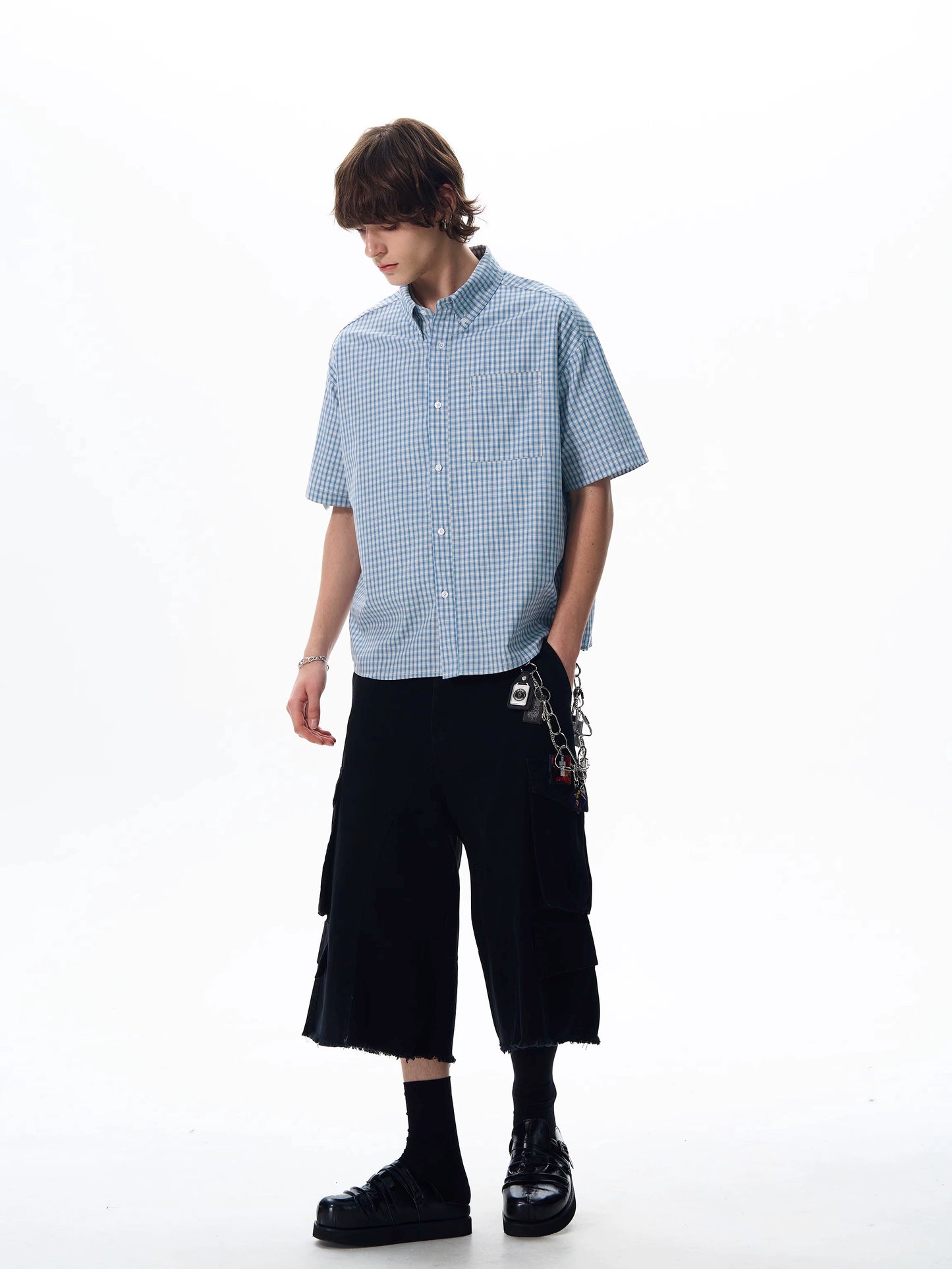 CHECKERED BUTTON-UP SHIRT