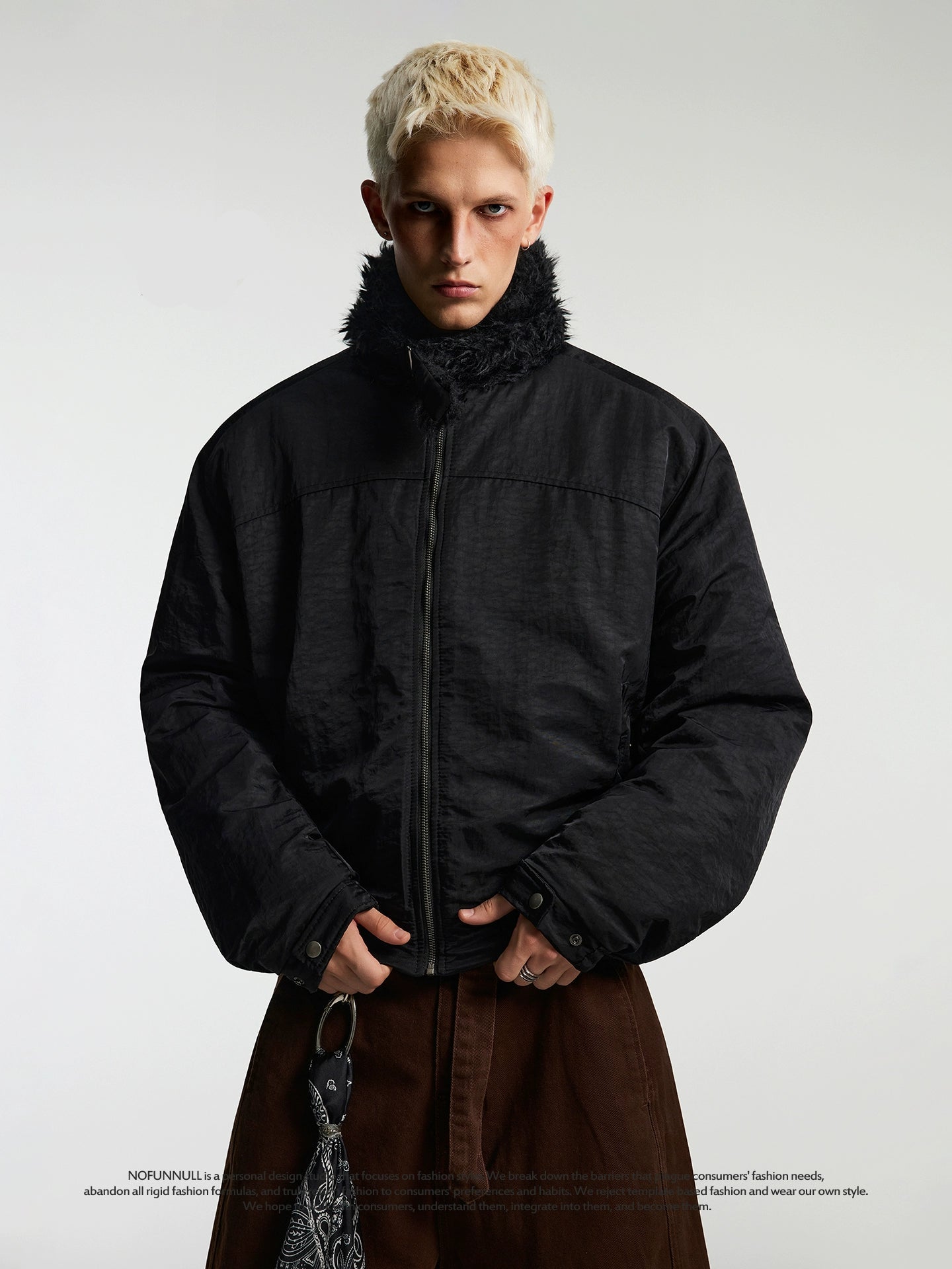 FUR PADDED BOMBER JACKET