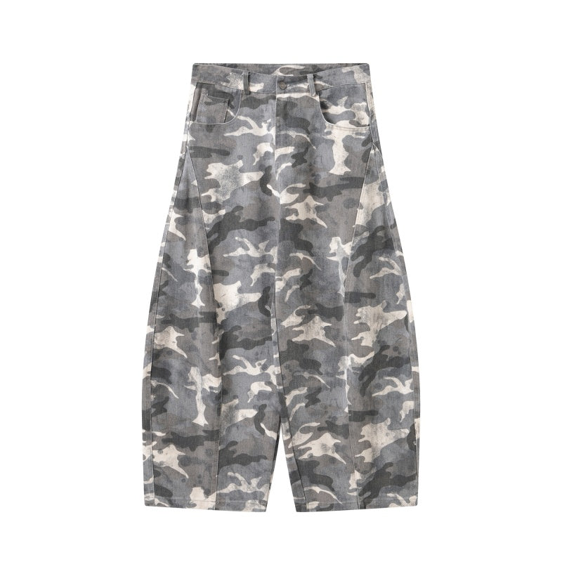 WASHED CAMO CARGO PANTS