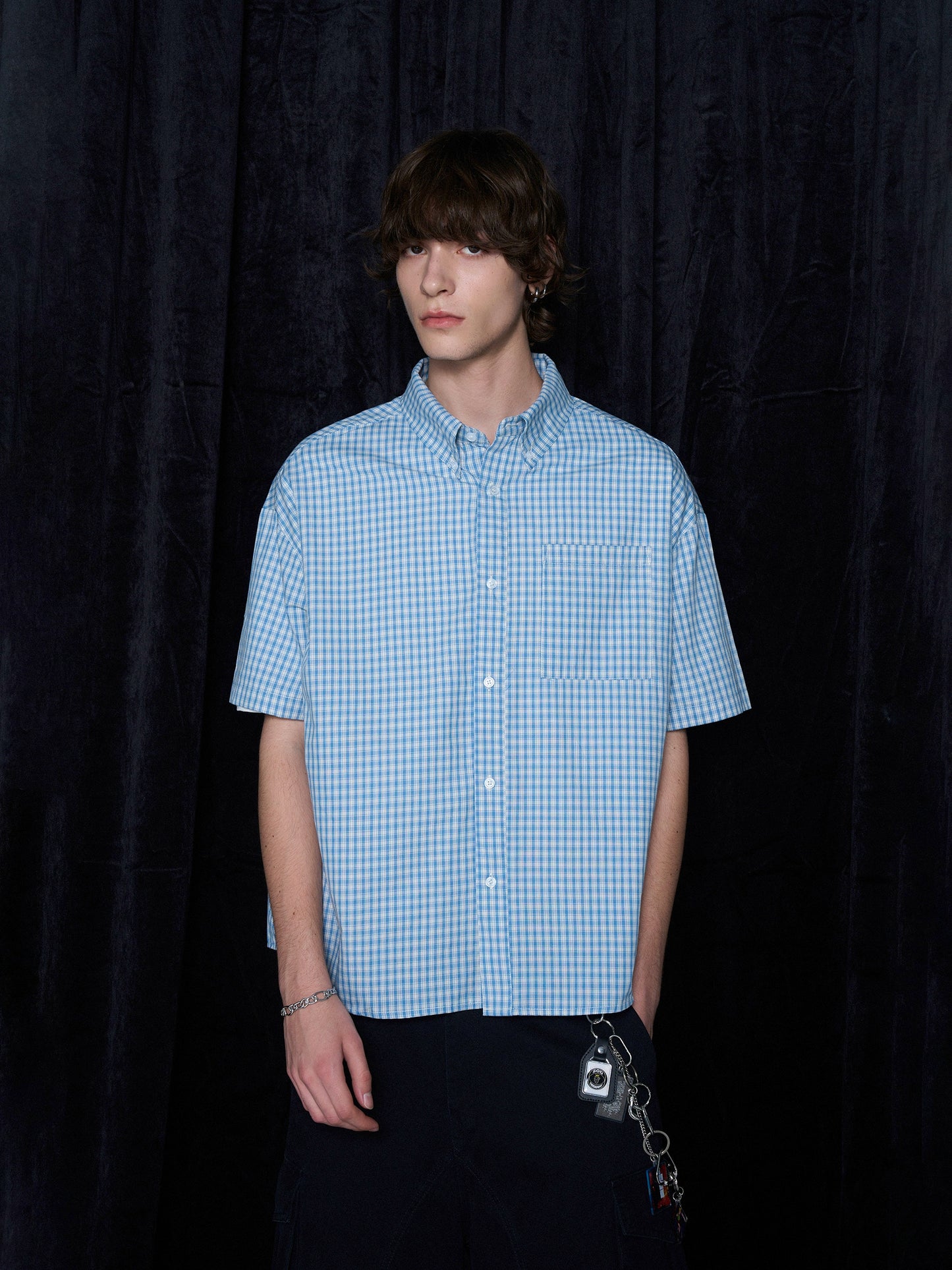 CHECKERED BUTTON-UP SHIRT