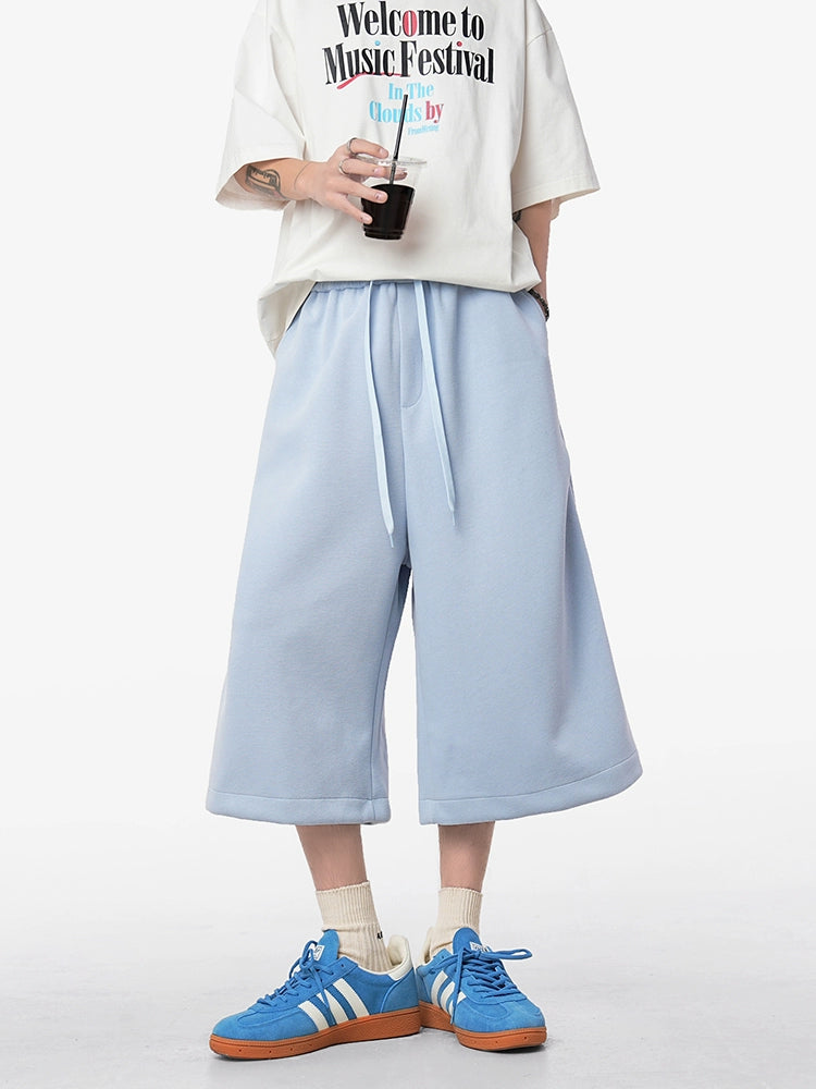 WIDE FIT SWEAT CULOTTE SHORTS