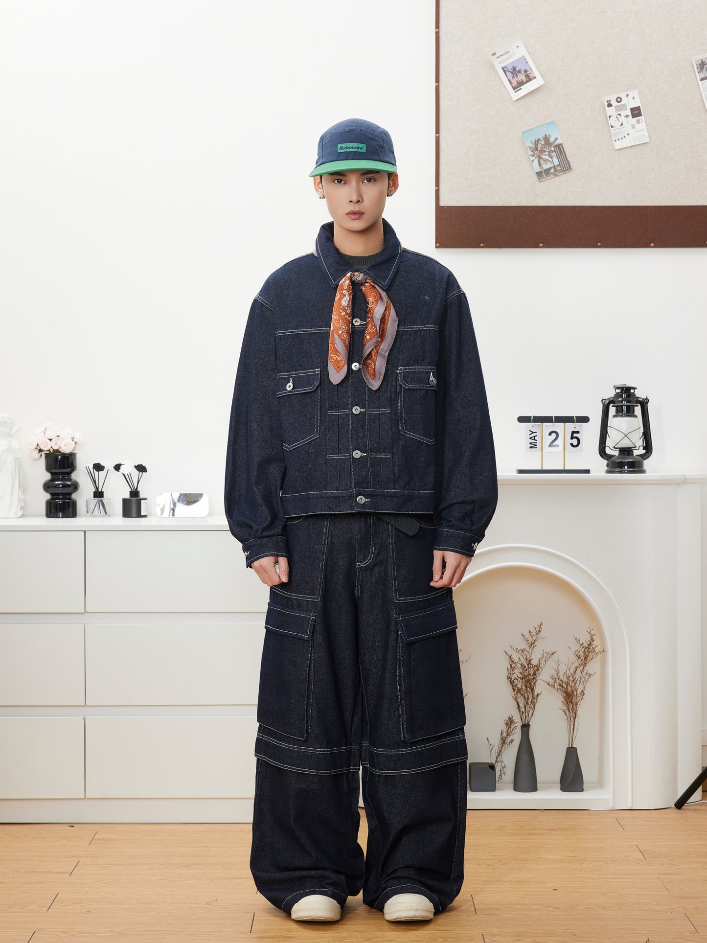 RETRO BOXY DENIM JACKET & PANTS