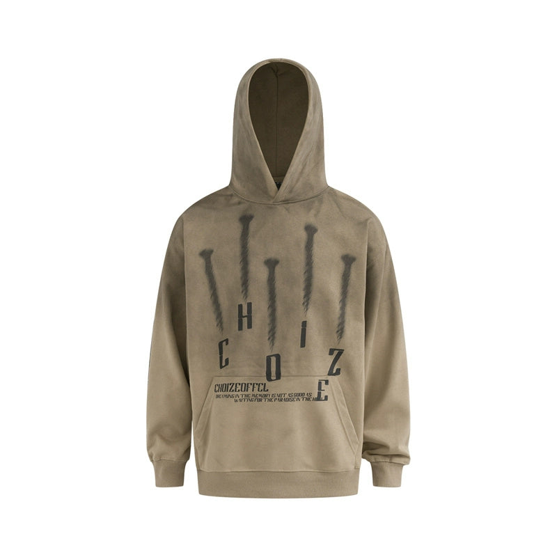 WASHED GRADIENT NAIL HOODIE