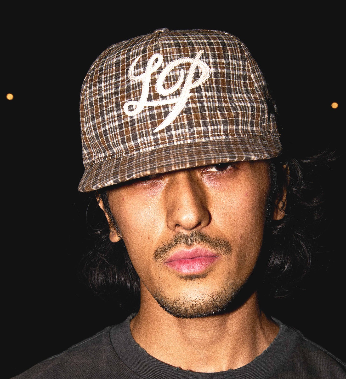 SEERSUCKER FLAT-BRIM VAN HAT