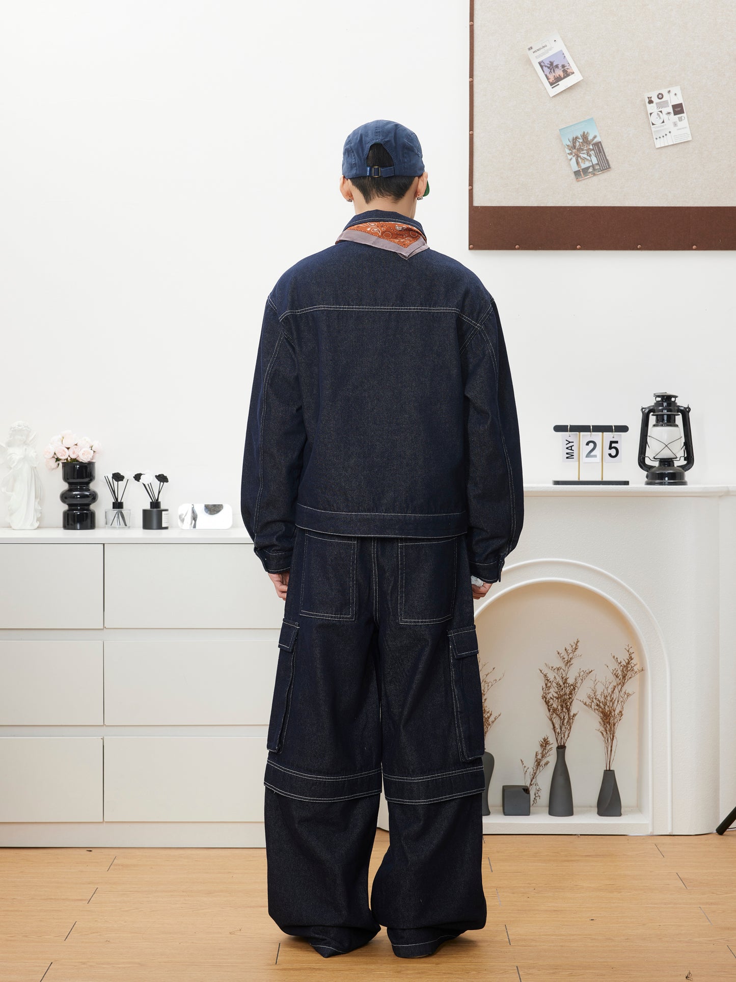 RETRO BOXY DENIM JACKET & PANTS