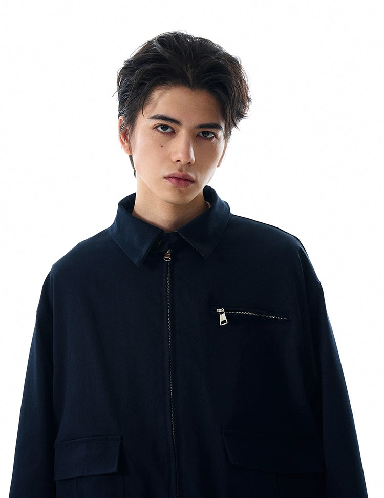 REVERSIBLE CLASSIC PLAID COLLAR JACKET