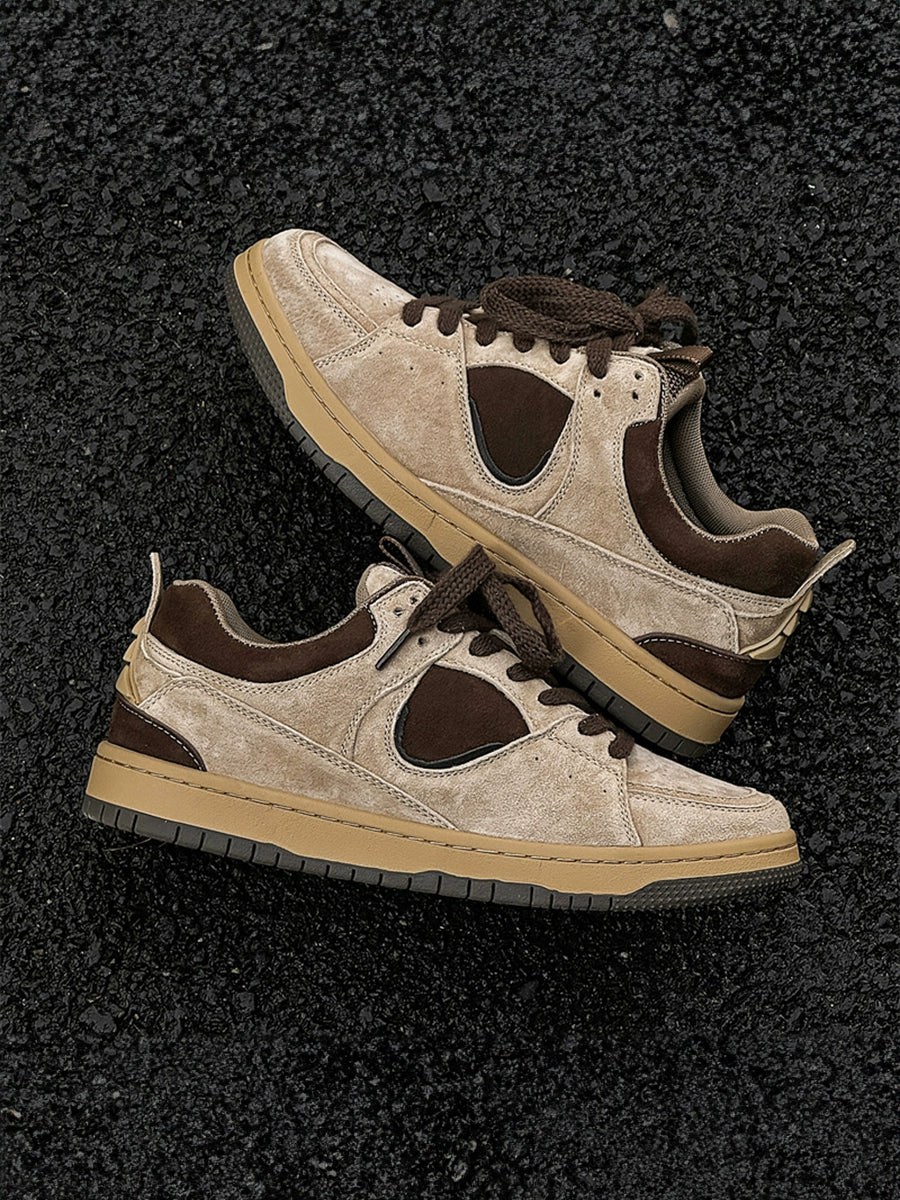 SUEDE PANEL VINTAGE CHUNKY SNEAKERS