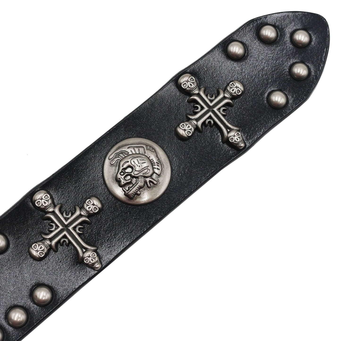 SKULL CROSS STUDS BELT