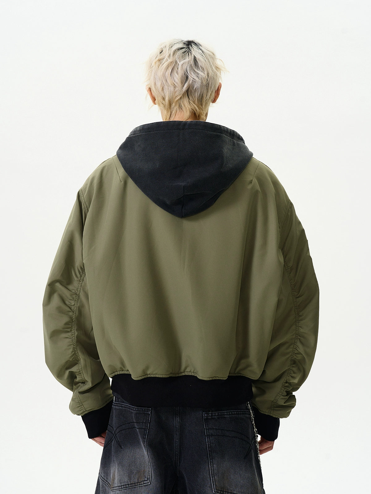 REVERSIBLE PU LEATHER HOODED JACKET