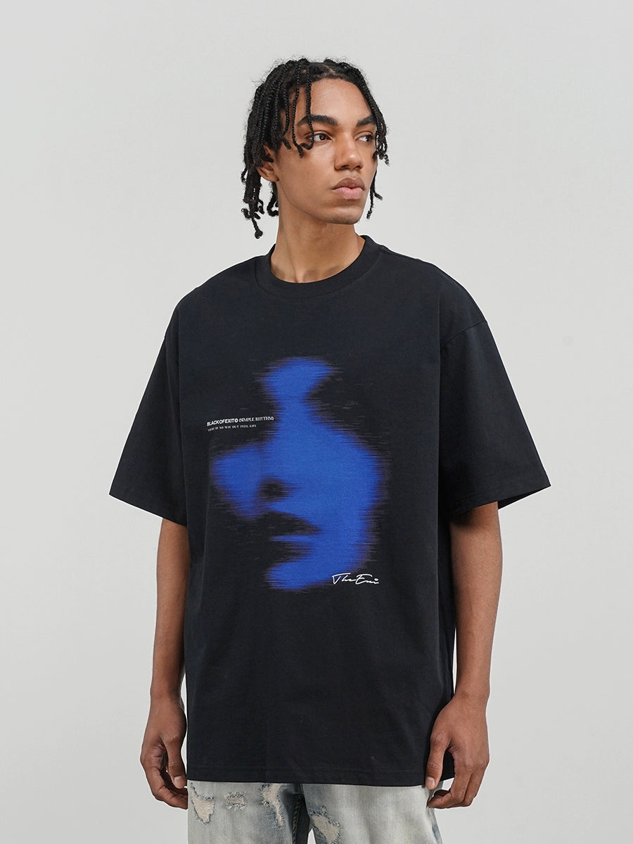 DARK ABSTRACT PHANTOM PRINT T-SHIRT