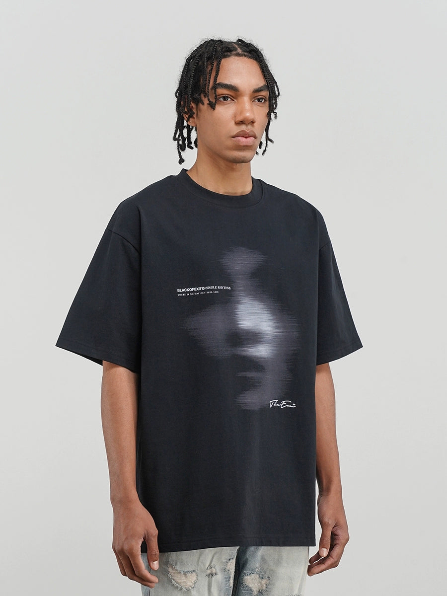 DARK ABSTRACT PHANTOM PRINT T-SHIRT