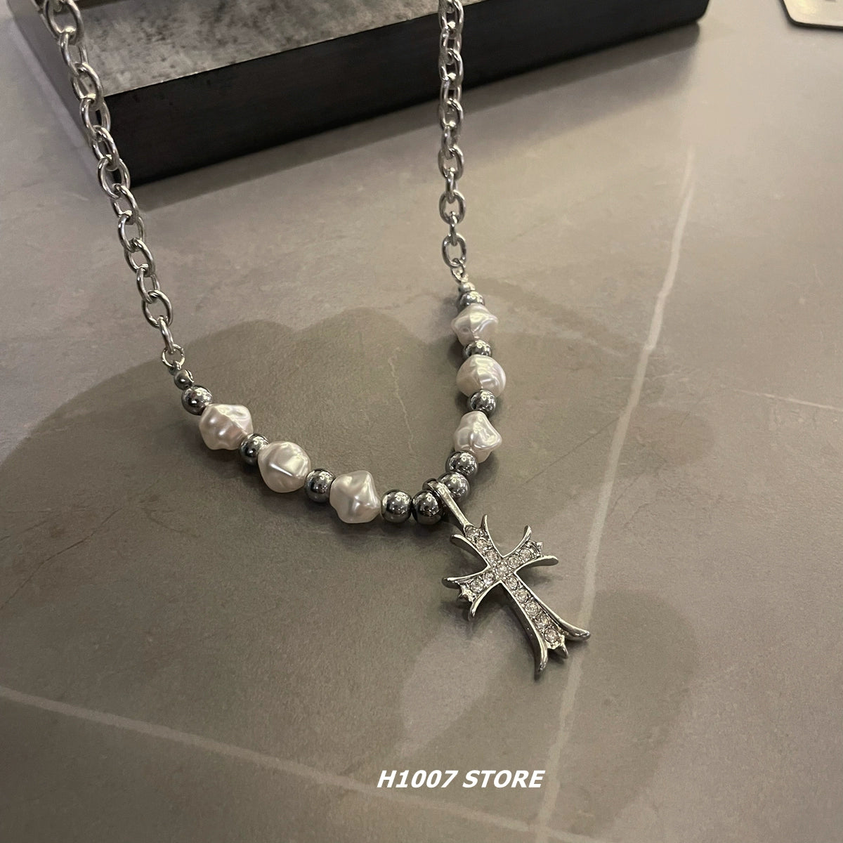 GOTHIC LAYERED CROSS NECKLACE