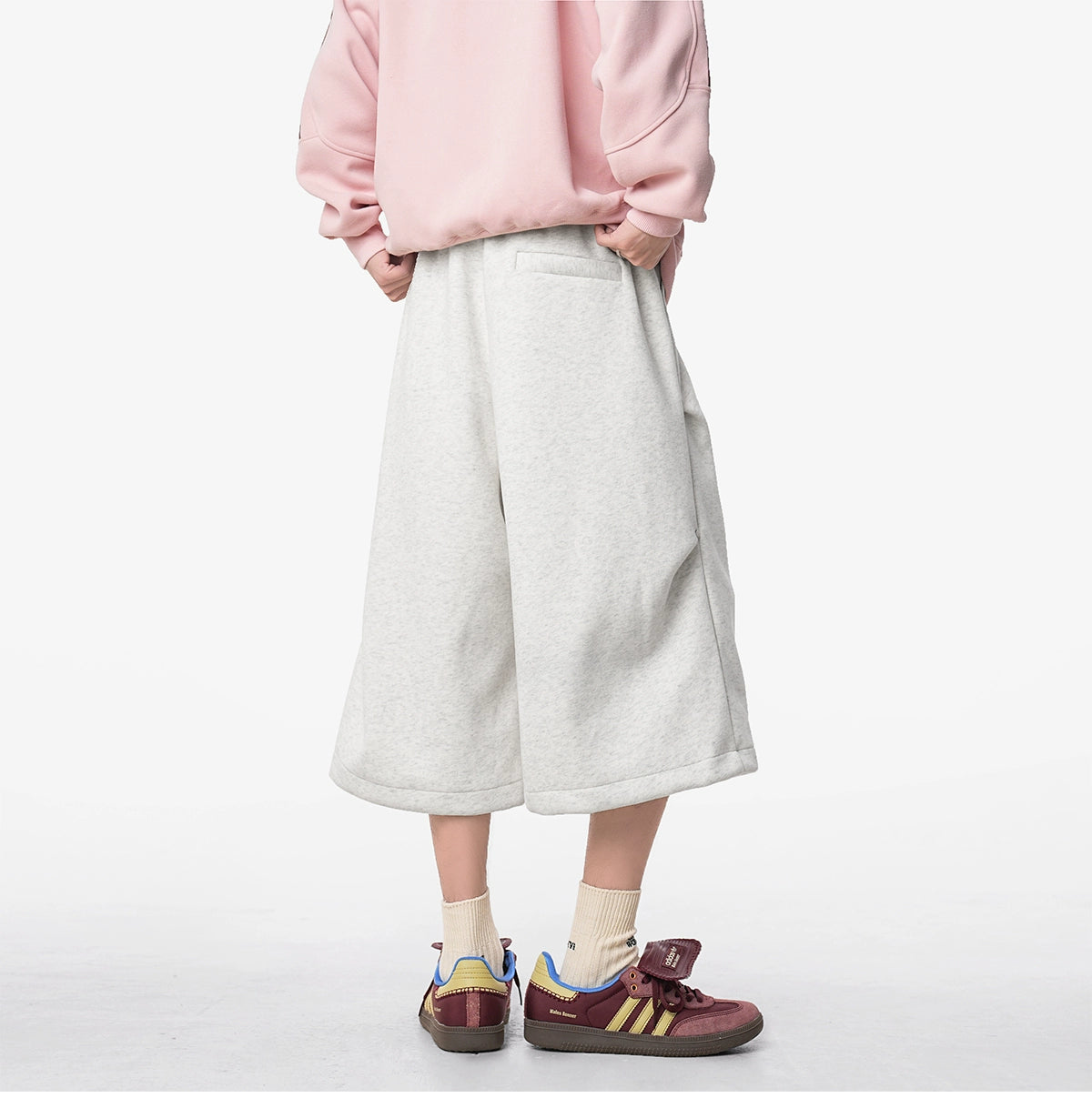 WIDE FIT SWEAT CULOTTE SHORTS