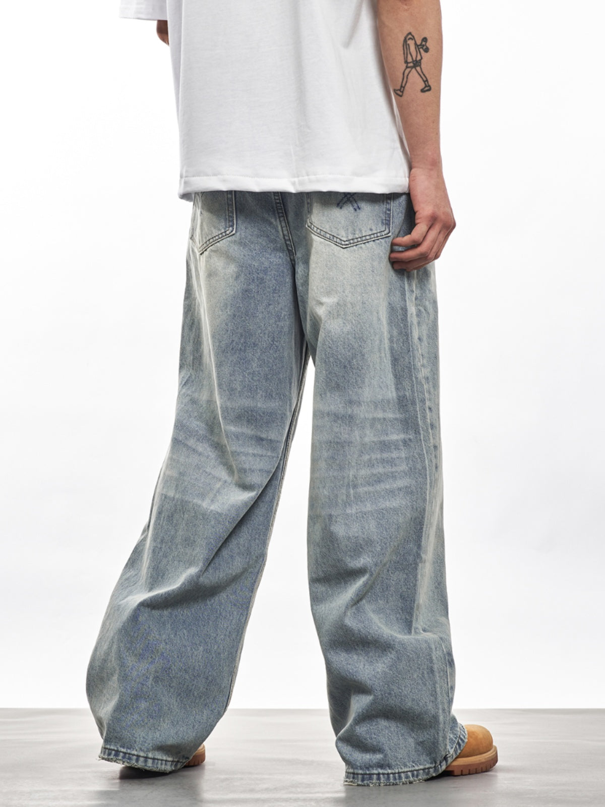 DAILY WASHED WIDE DENIM PANTS