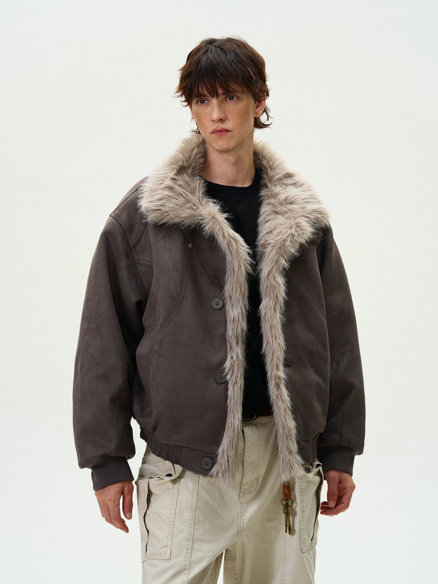 RETRO BRUSHED FUR JACKET