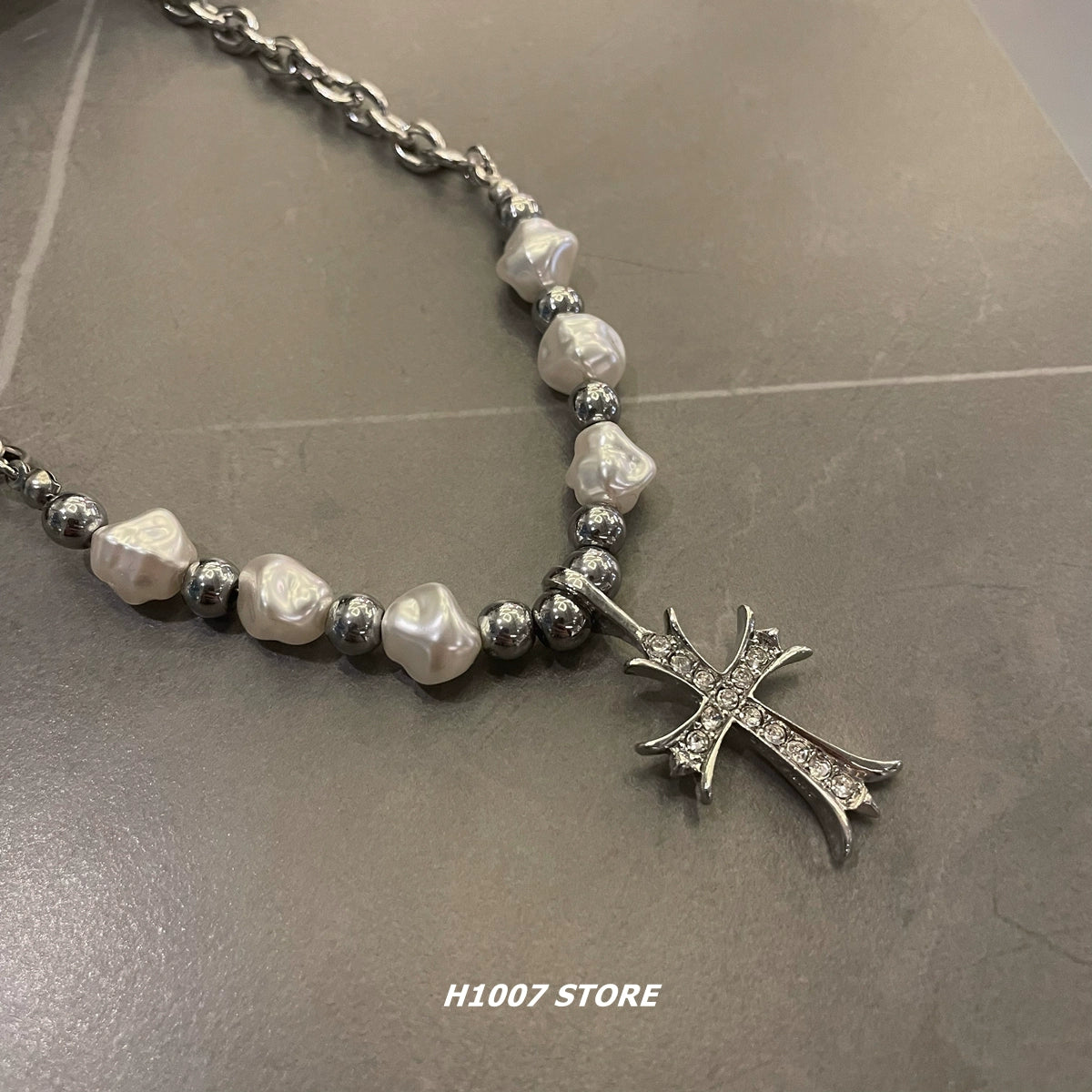 GOTHIC LAYERED CROSS NECKLACE