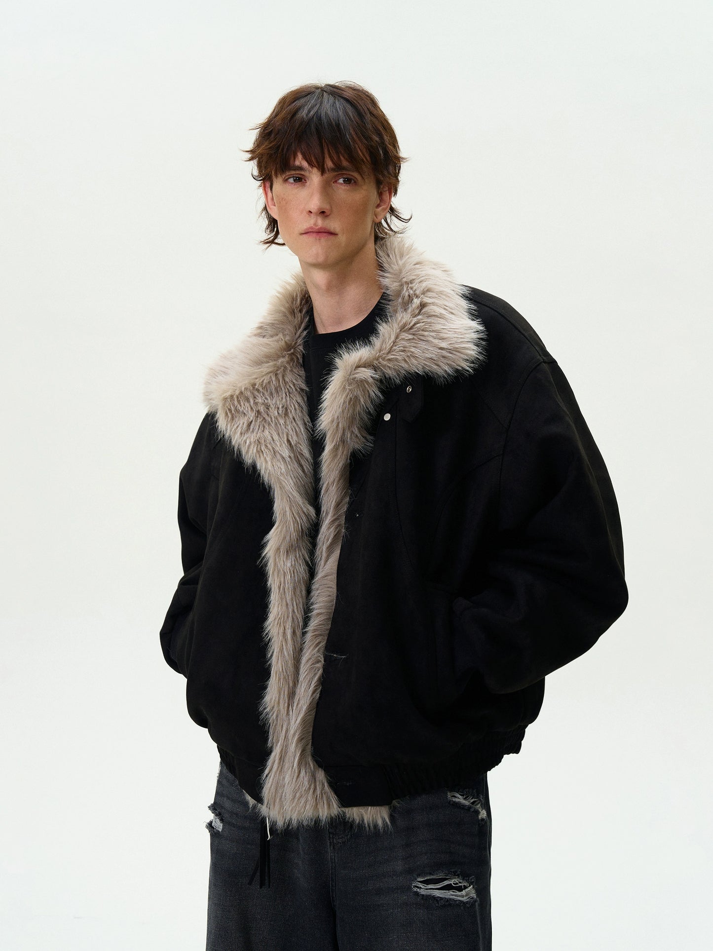 RETRO BRUSHED FUR JACKET