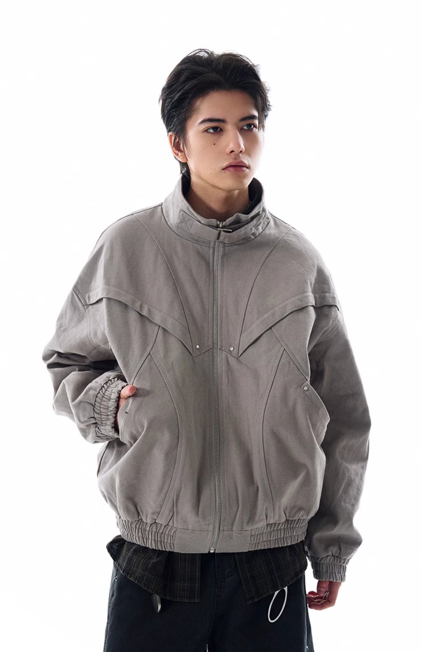 URBAN PANEL STRUCTURED ZIP JACKET