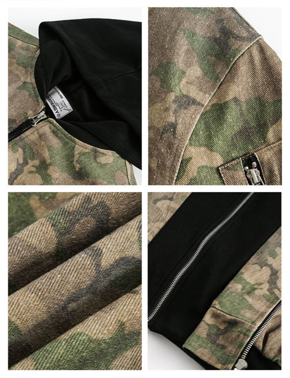 LAYERED HOODIE CAMO MA-1