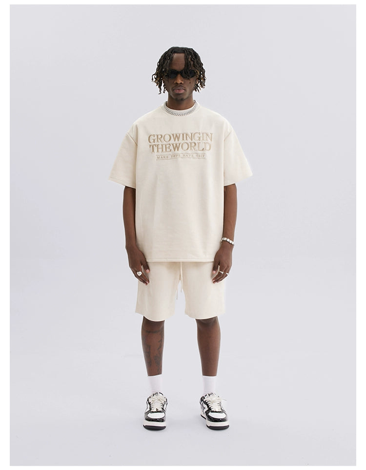 EMBROIDERY SUEDE T-SHIRTS