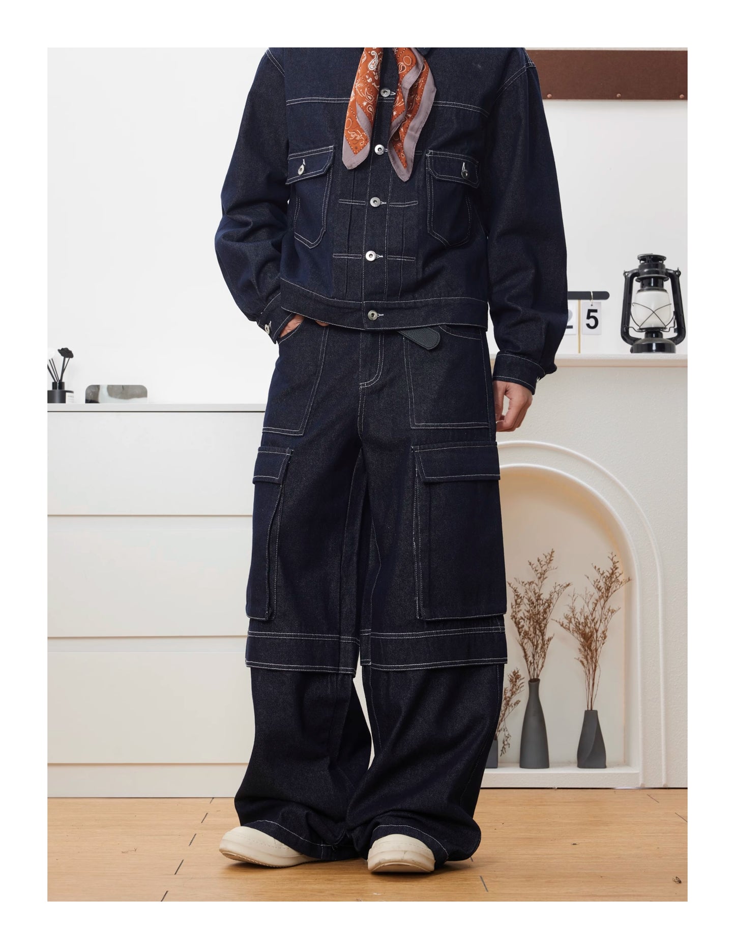 RETRO BOXY DENIM JACKET & PANTS