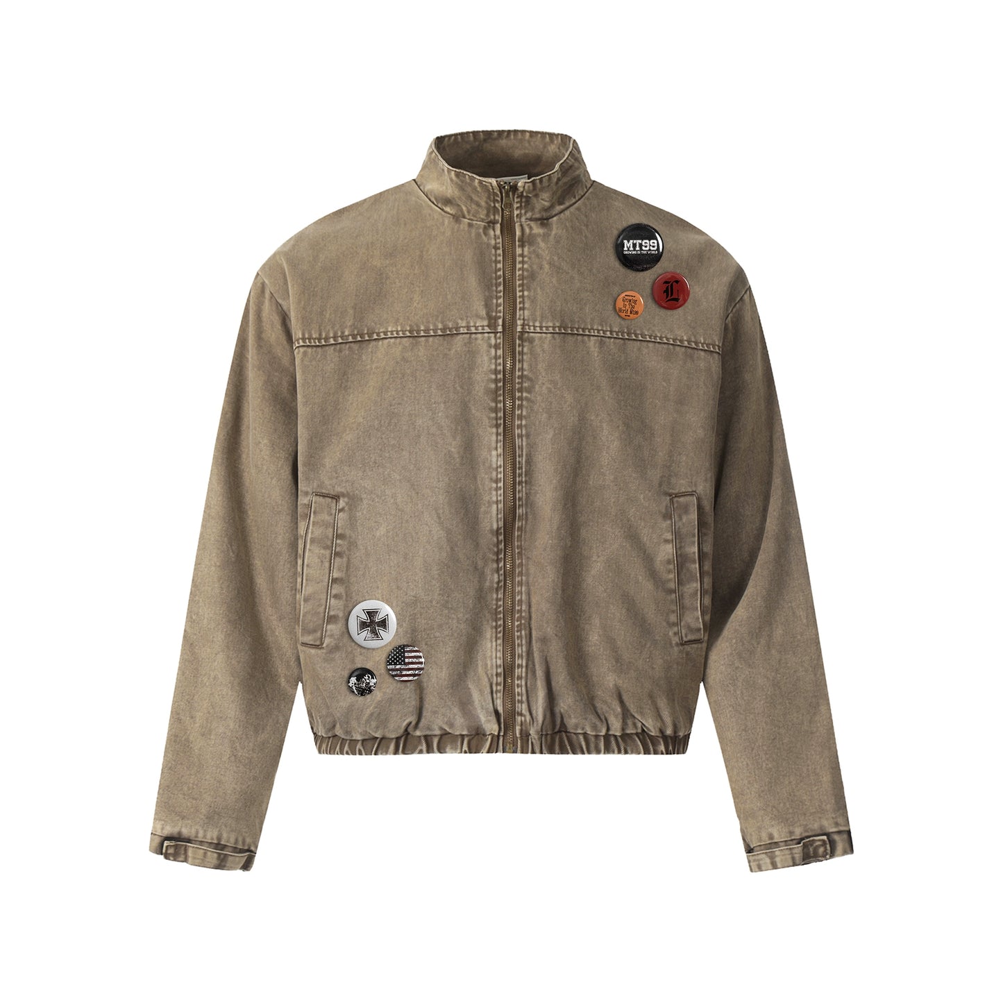 WASHED DISTRESSED DENIM JACKET
