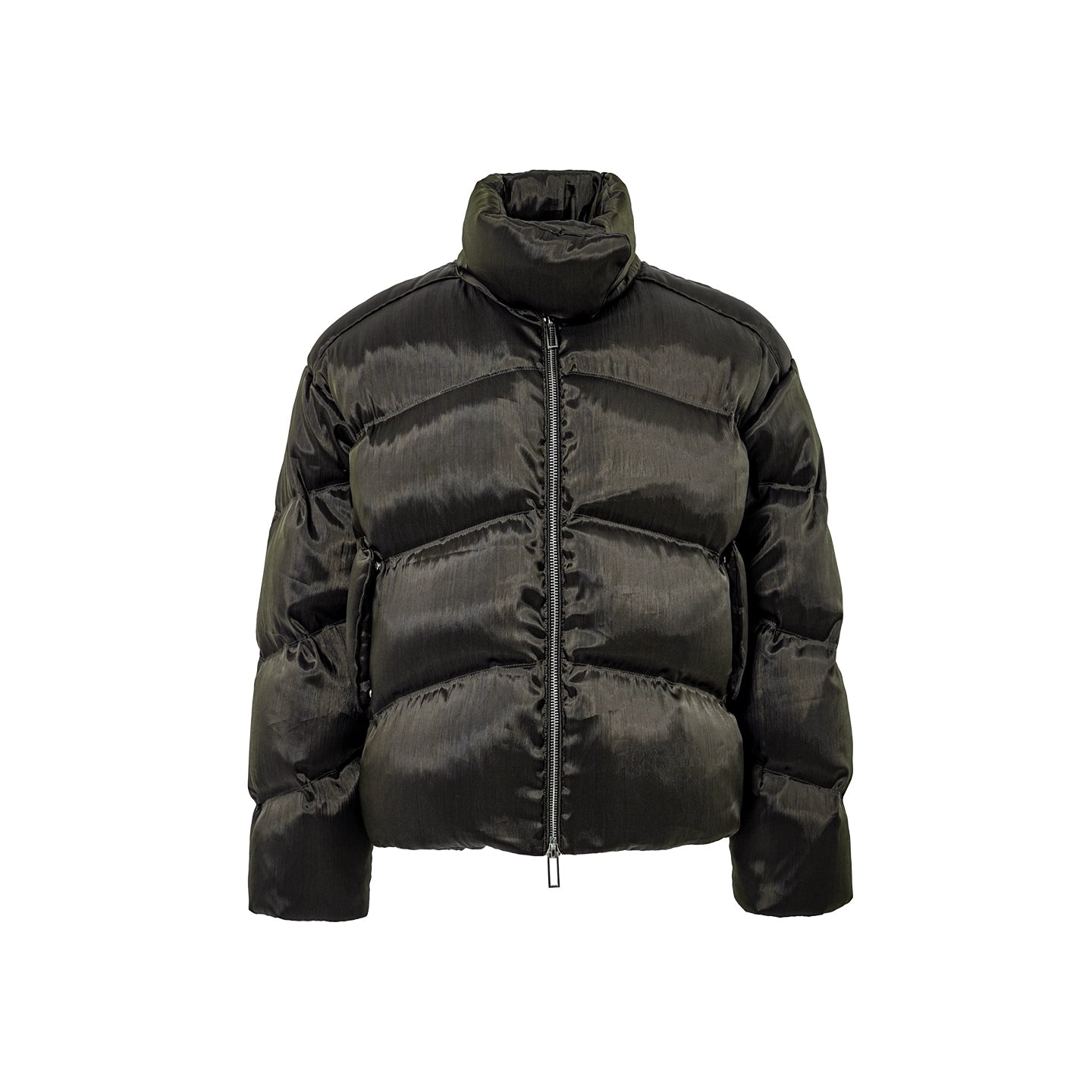 HEAVY LIQUID METAL TEXTURE DOWN JACKET