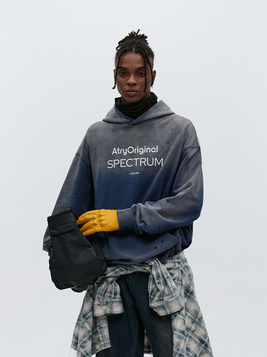 PAINTED GRADIENT WASHED HOODIE