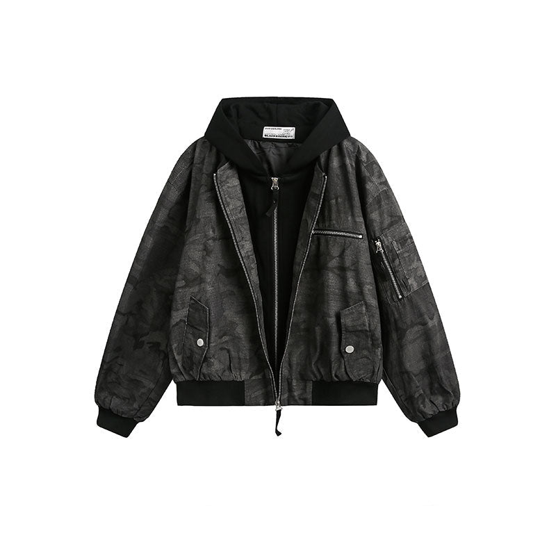 LAYERED HOODIE CAMO MA-1